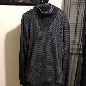 Stone Rose Charcoal and Black Zip-Up Sweater